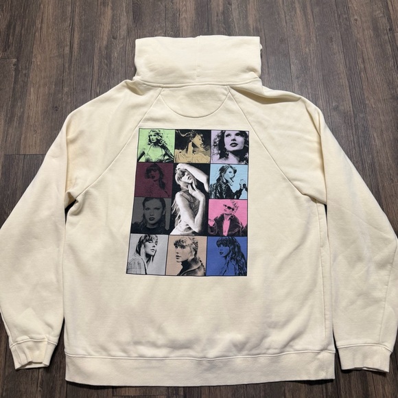 Taylor Swift Other - Taylor Swift 2023 The Eras Tour Concert Official Cream Hoodie Merch Sweatshirt L